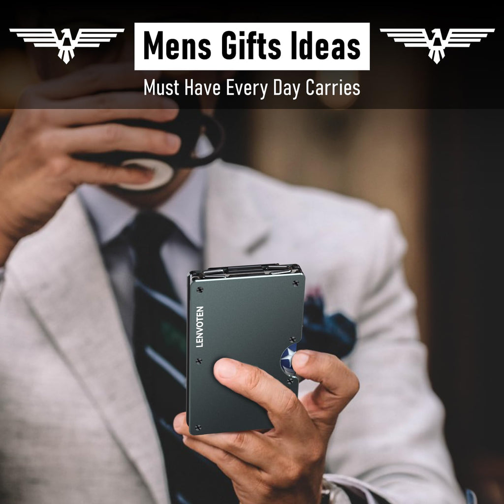 Upgraded Hinged Minimalist Wallet for Men