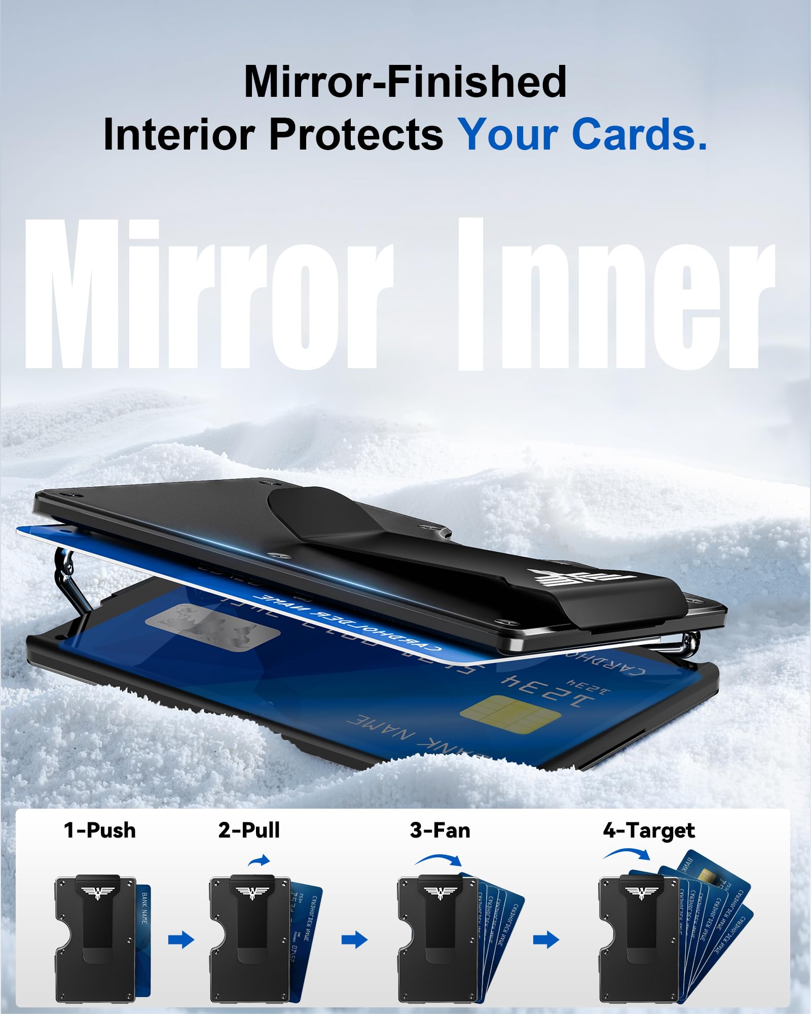 Upgraded Hinged Minimalist Wallet for Men