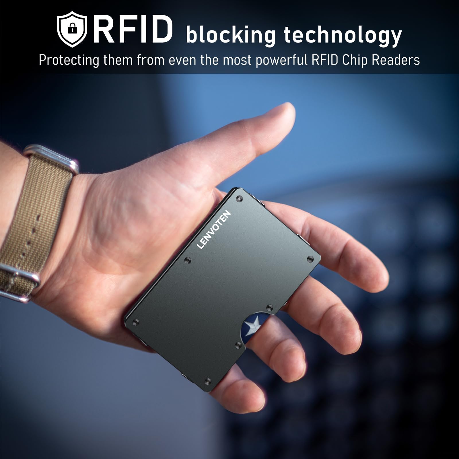 Upgraded Hinged Minimalist Wallet for Men