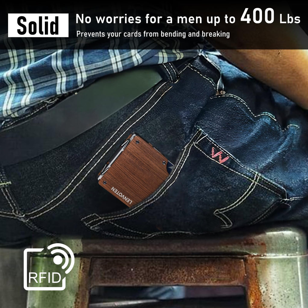 Upgraded Hinged Minimalist Wallet for Men