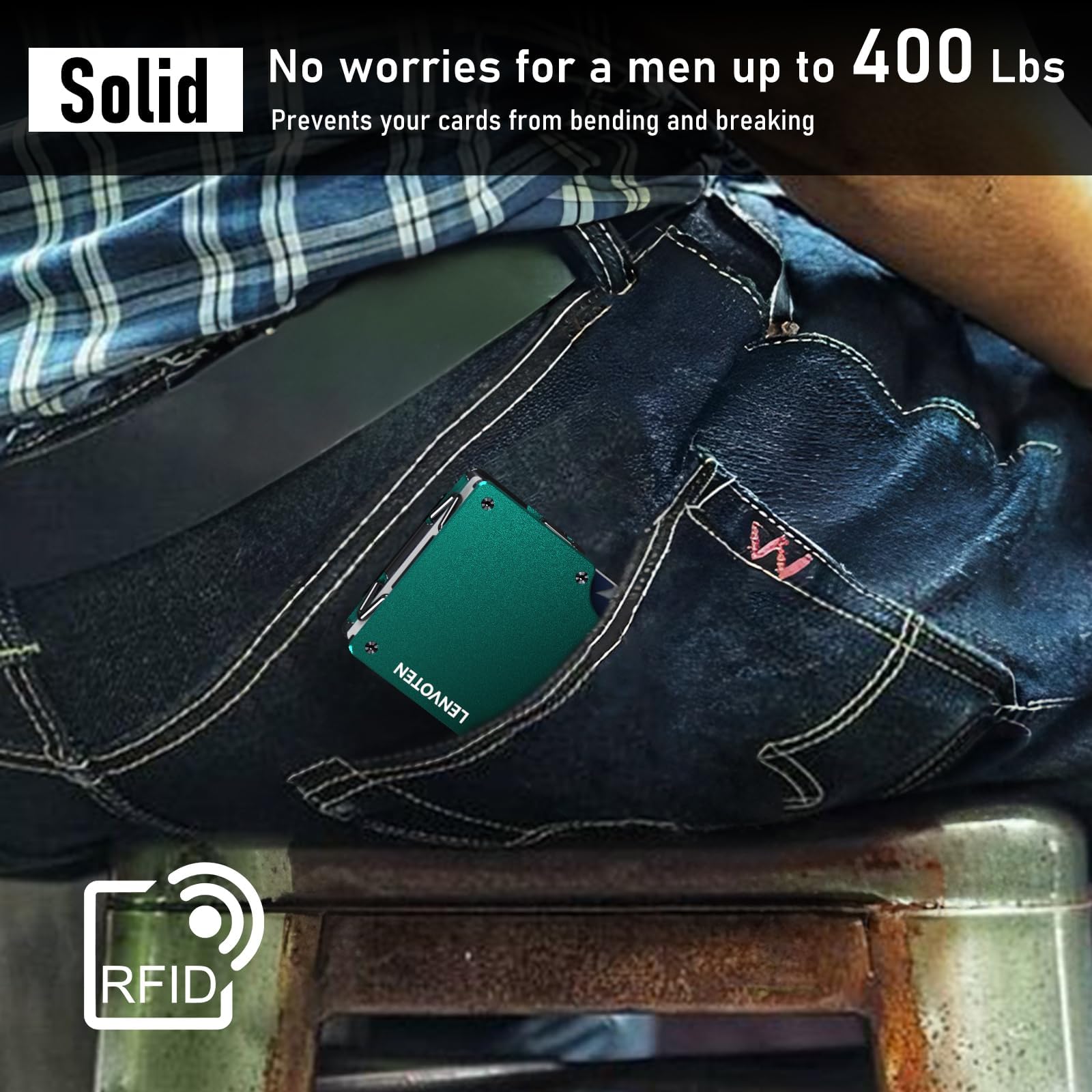 Upgraded Hinged Minimalist Wallet for Men