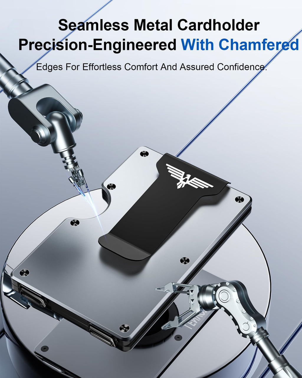 Upgraded Hinged Minimalist Wallet for Men