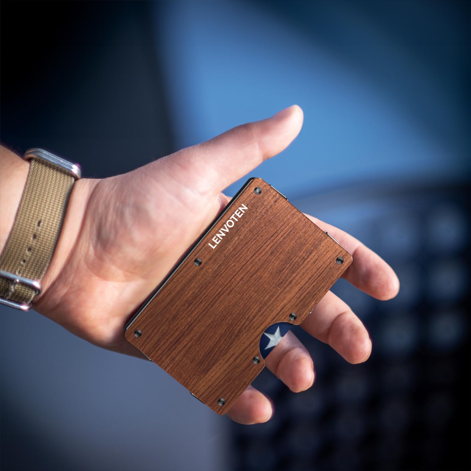 Upgraded Hinged Minimalist Wallet for Men