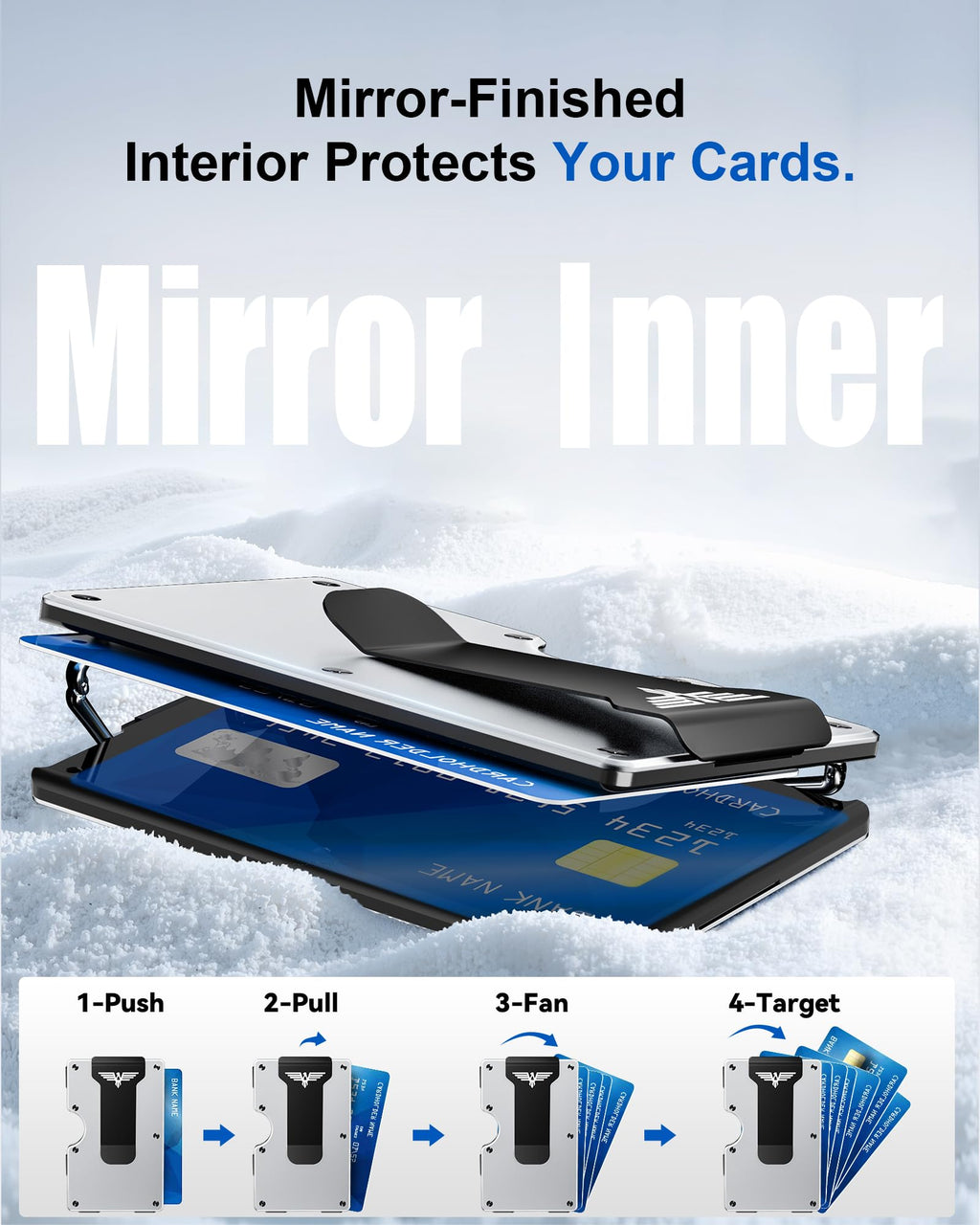 Upgraded Hinged Minimalist Wallet for Men