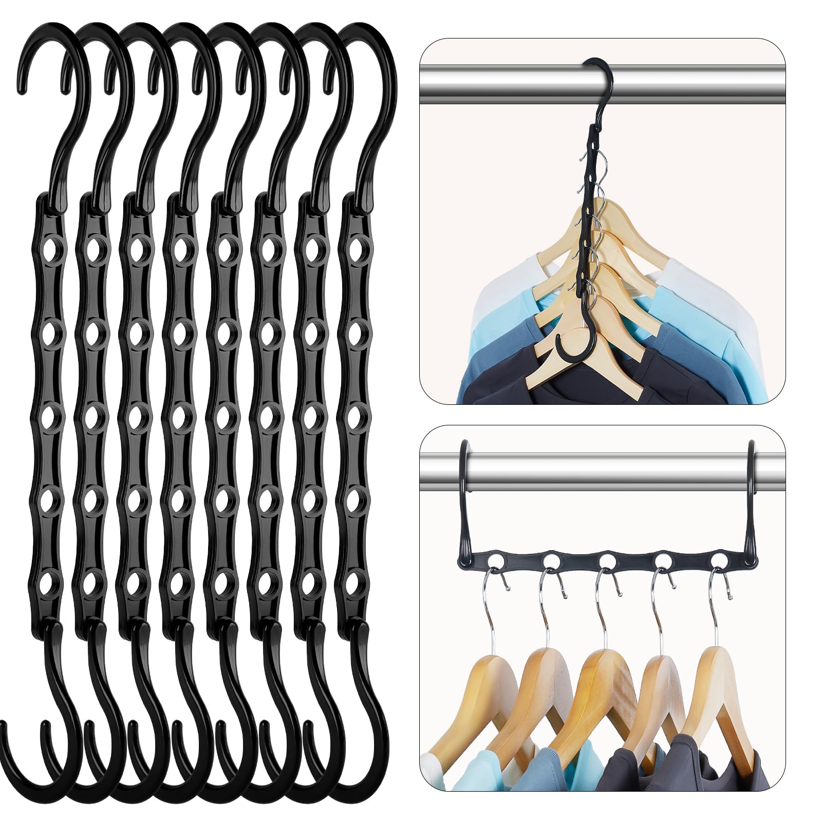 HOUSE DAY Black Magic Space Saving Hangers