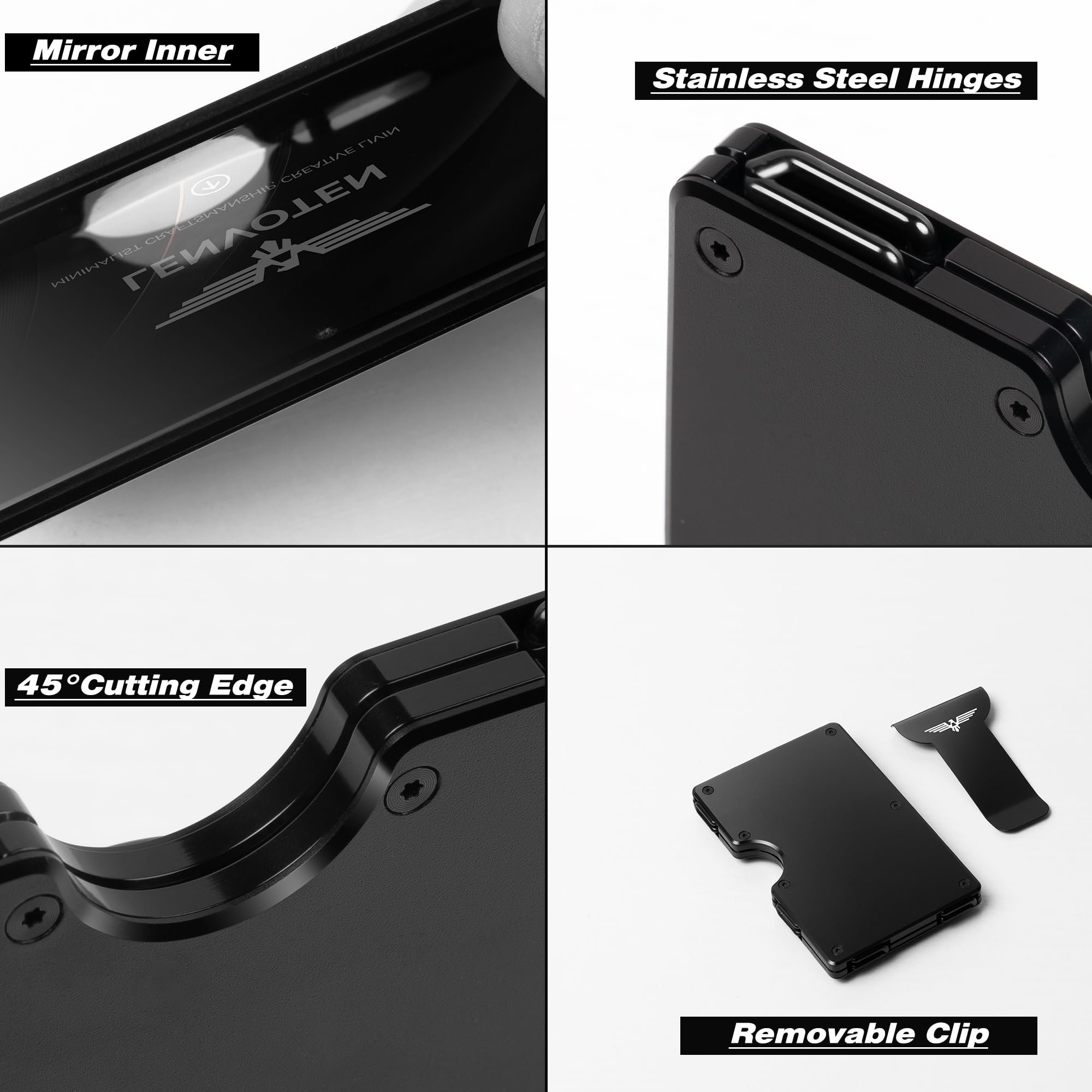 Upgraded Hinged Minimalist Wallet for Men