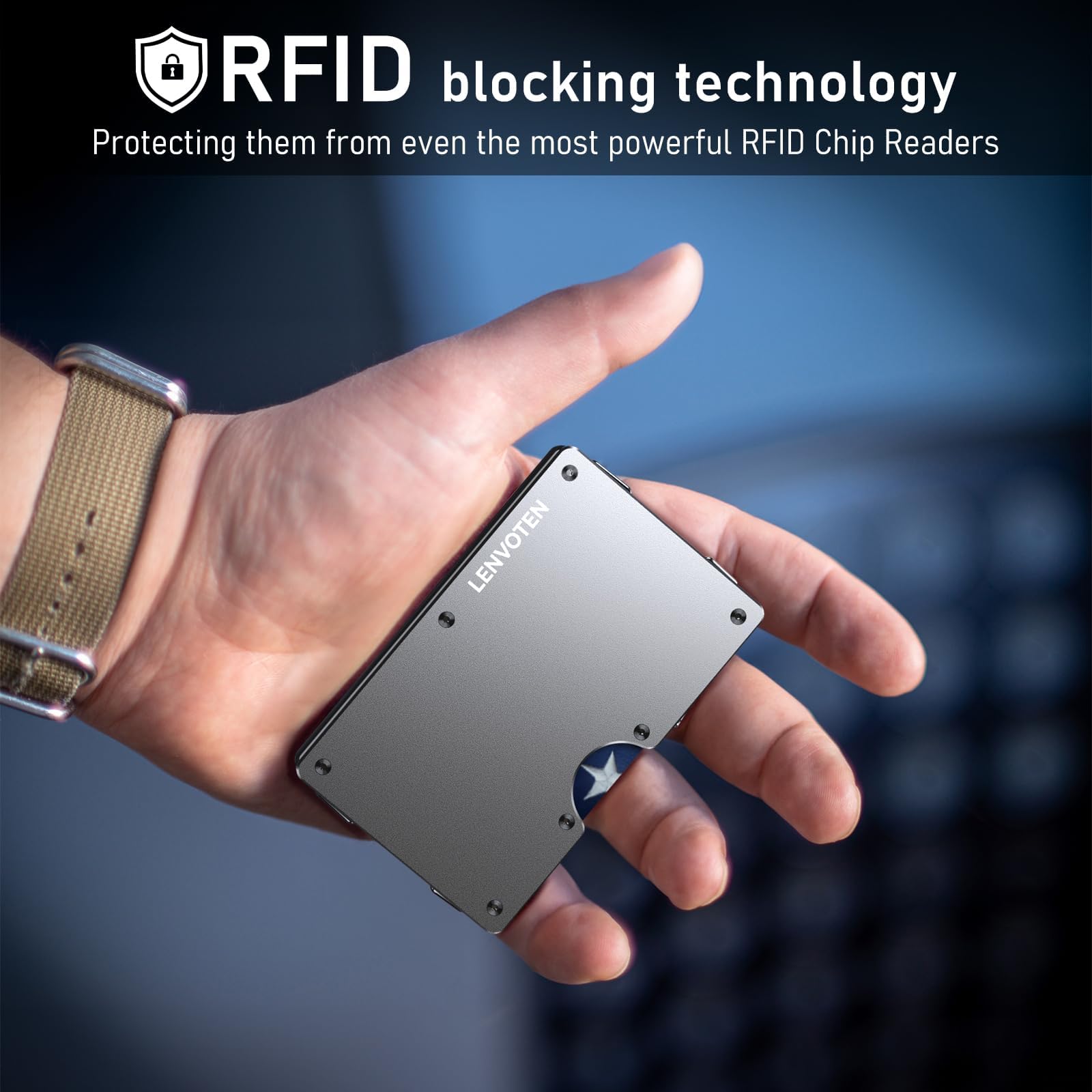 Upgraded Hinged Minimalist Wallet for Men