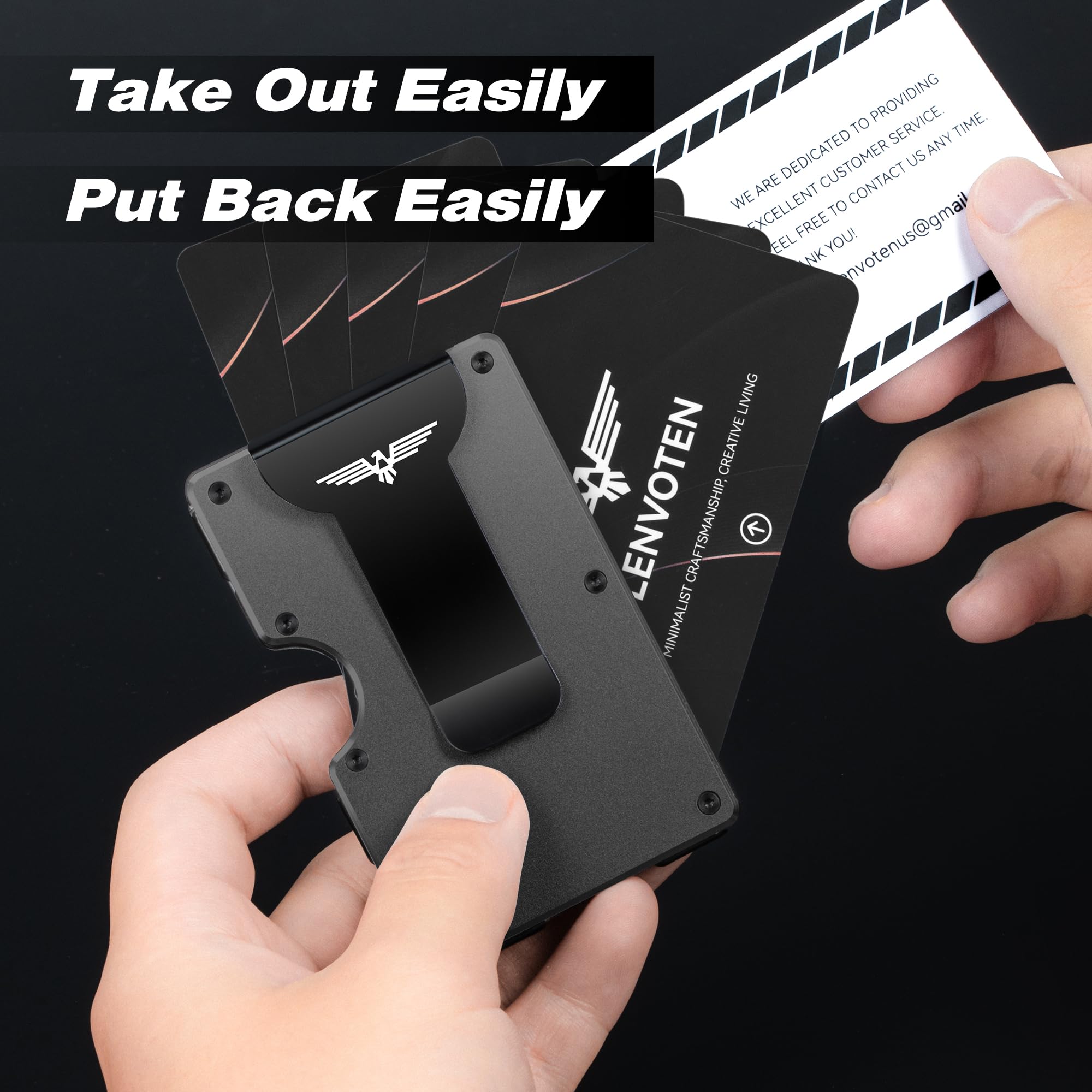 Upgraded Hinged Minimalist Wallet for Men