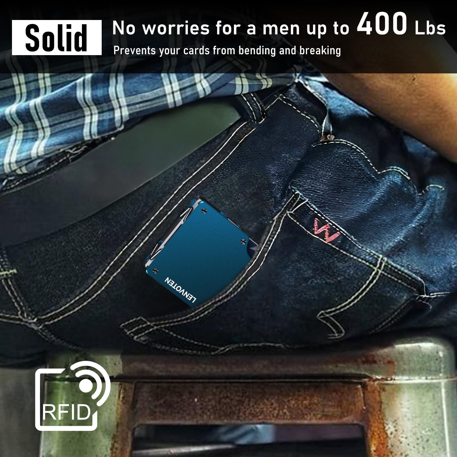 Upgraded Hinged Minimalist Wallet for Men