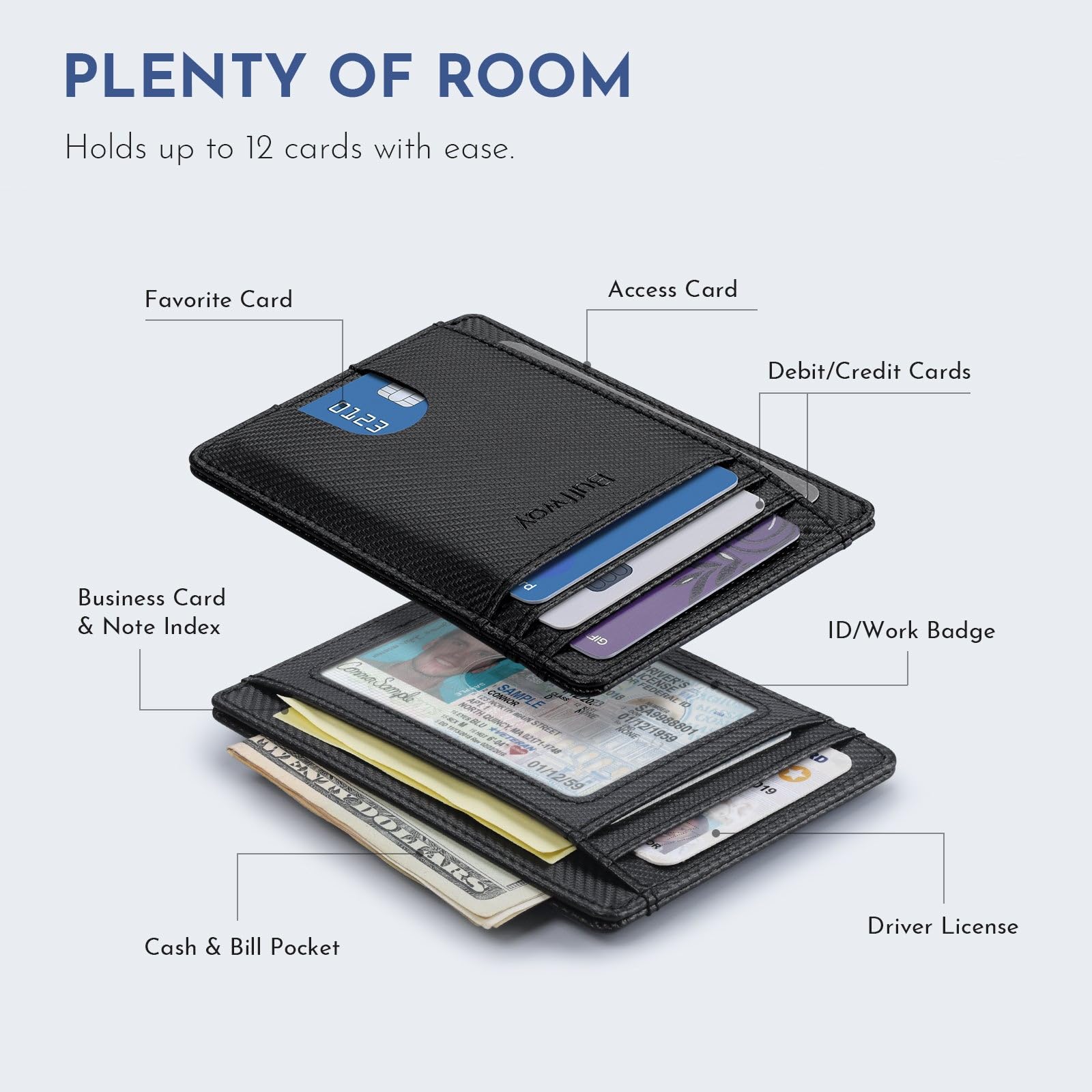 Buffway Slim Leather Wallet