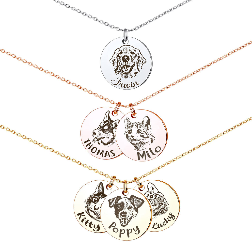 Anavia Personalized Pet Portrait Necklace