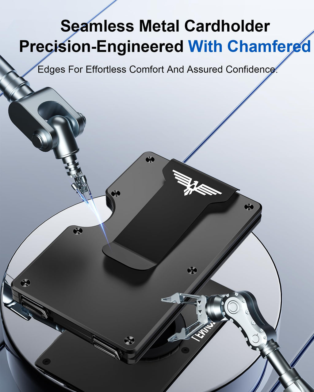 Upgraded Hinged Minimalist Wallet for Men