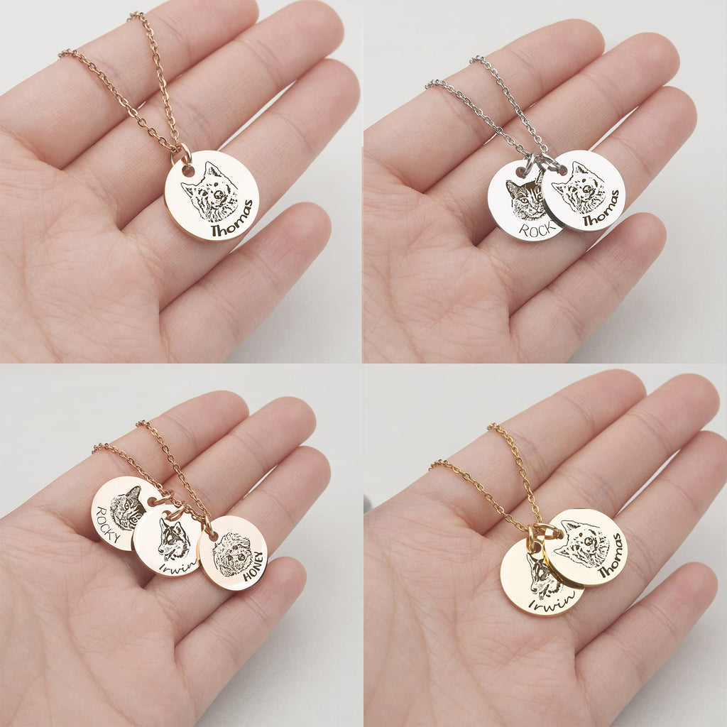 Anavia Personalized Pet Portrait Necklace
