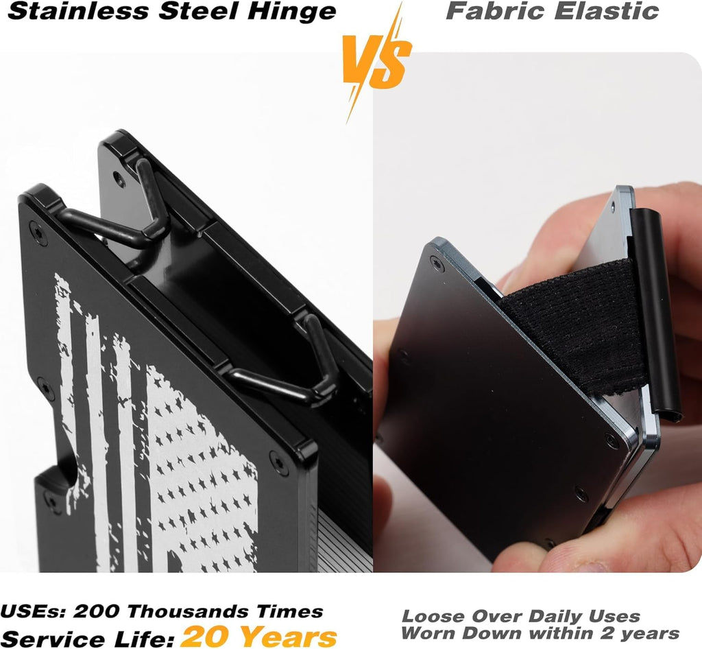 Upgraded Hinged Minimalist Wallet for Men