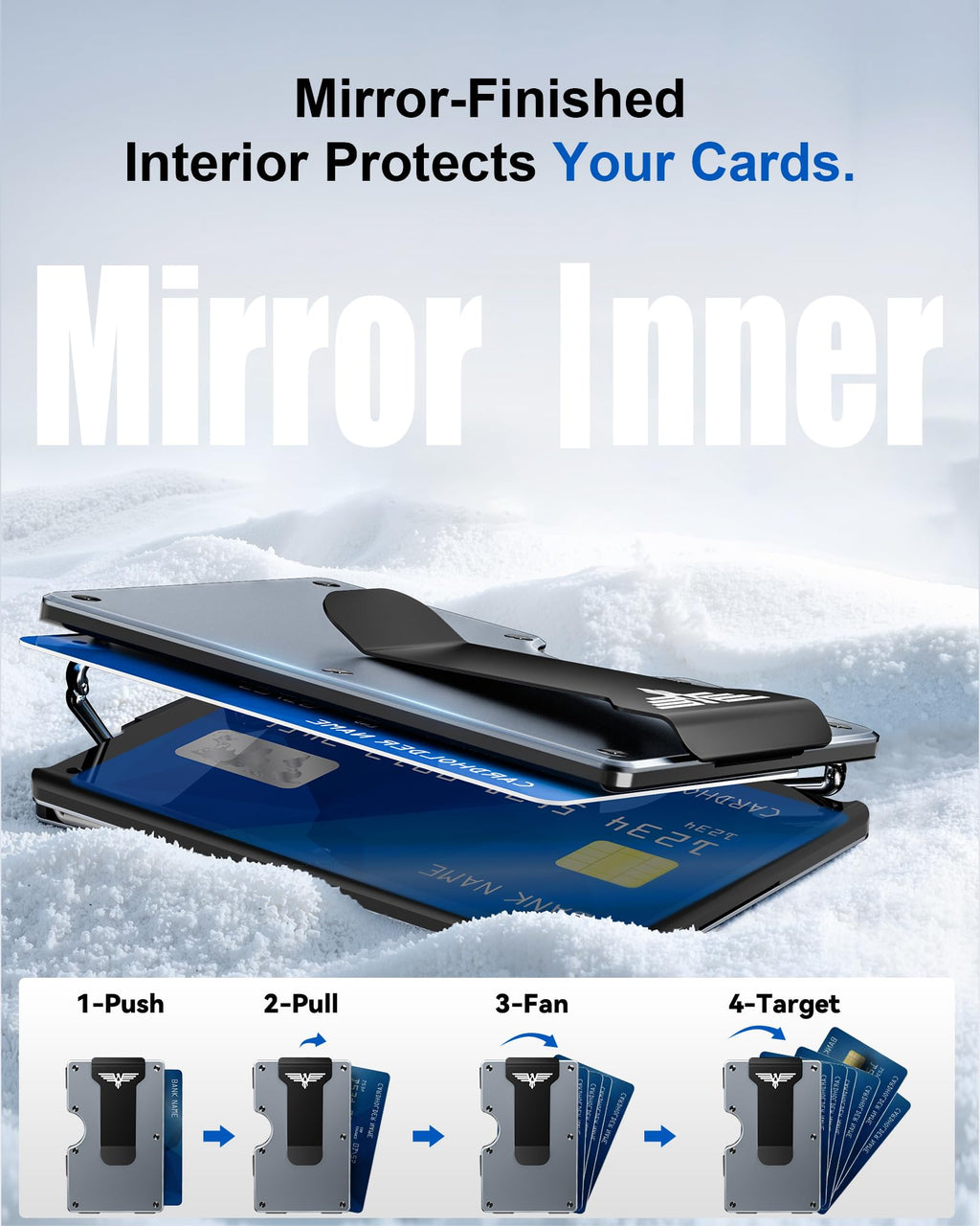 Upgraded Hinged Minimalist Wallet for Men