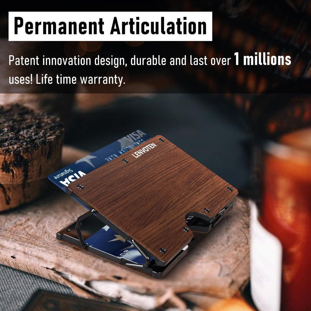 Upgraded Hinged Minimalist Wallet for Men