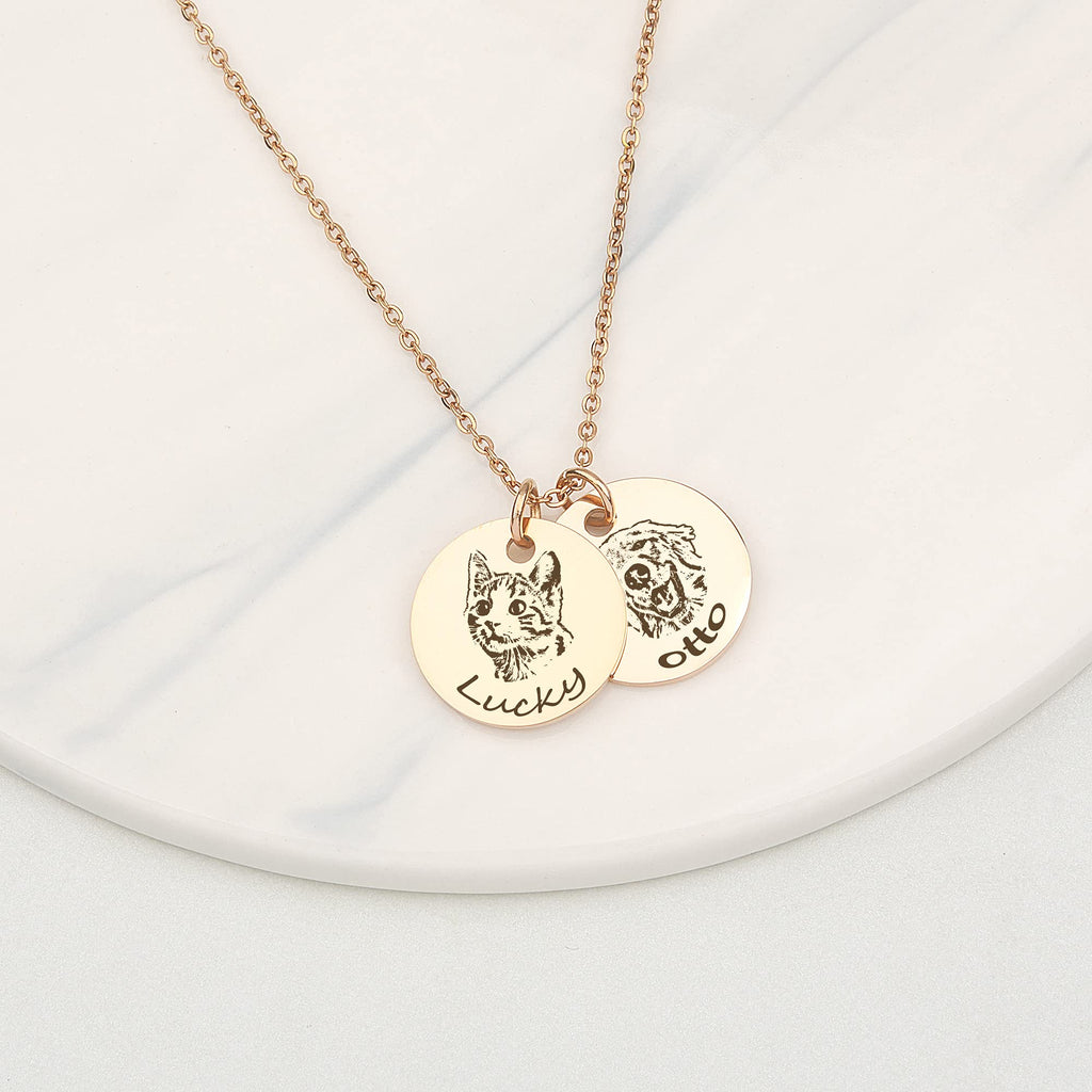 Anavia Personalized Pet Portrait Necklace