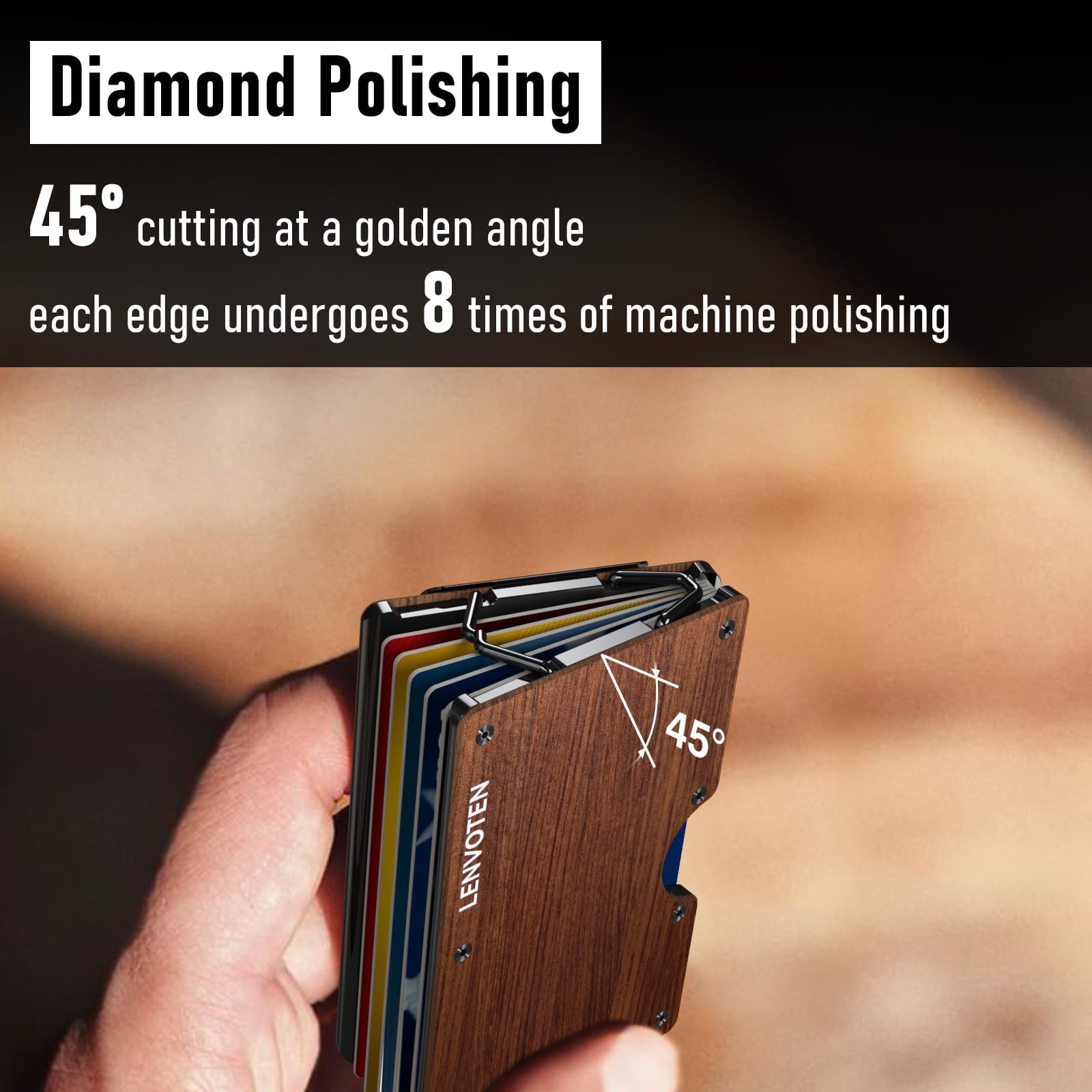 Upgraded Hinged Minimalist Wallet for Men