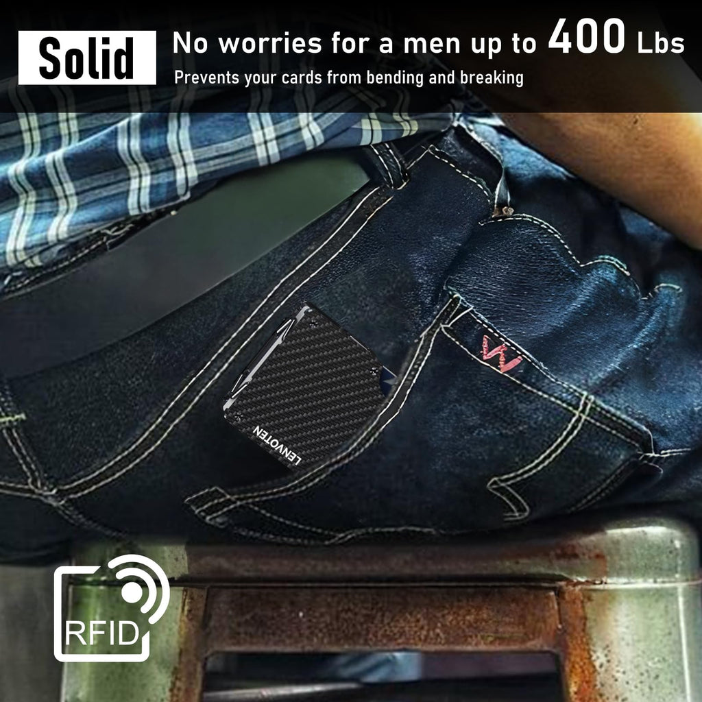 Upgraded Hinged Minimalist Wallet for Men