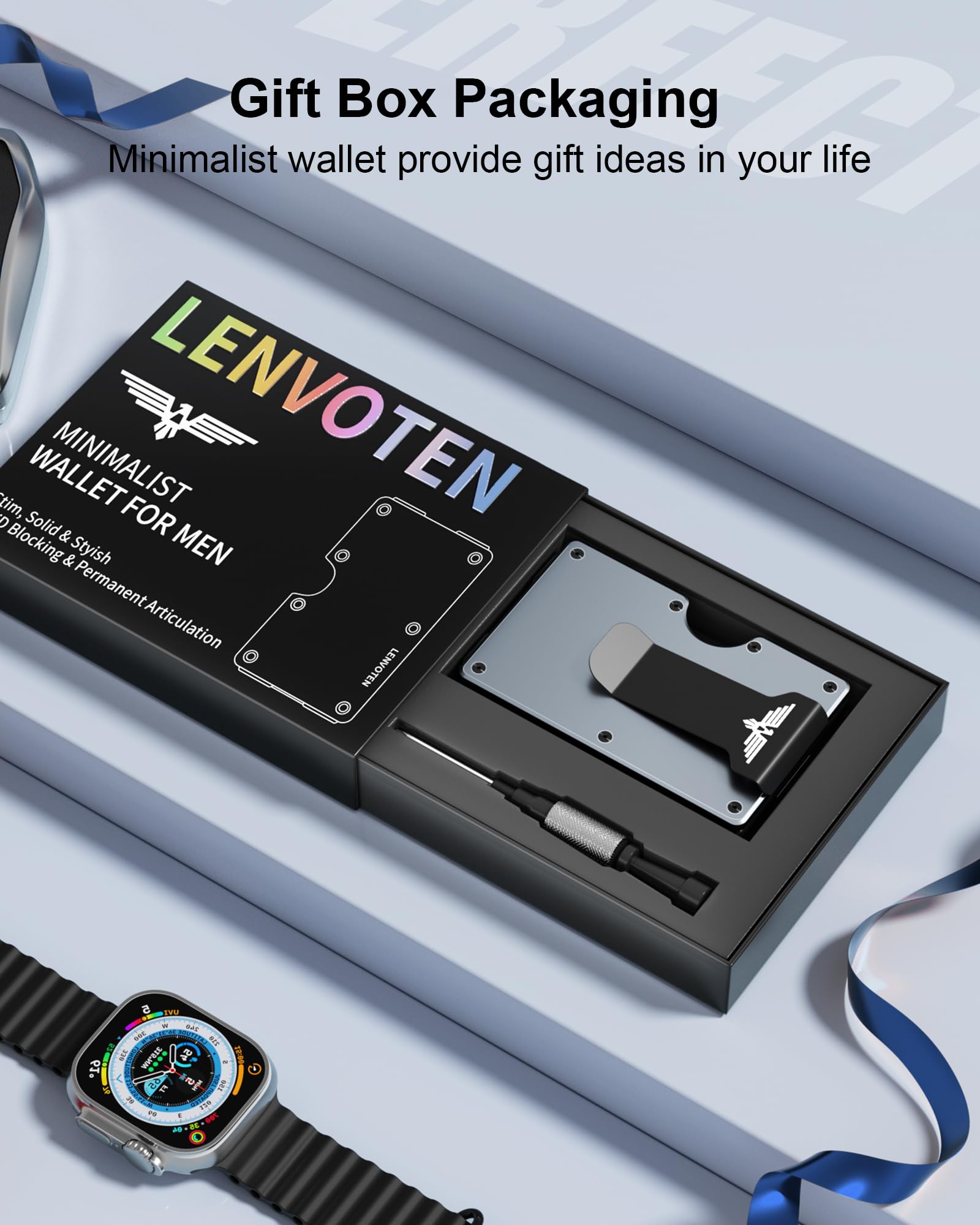 Upgraded Hinged Minimalist Wallet for Men