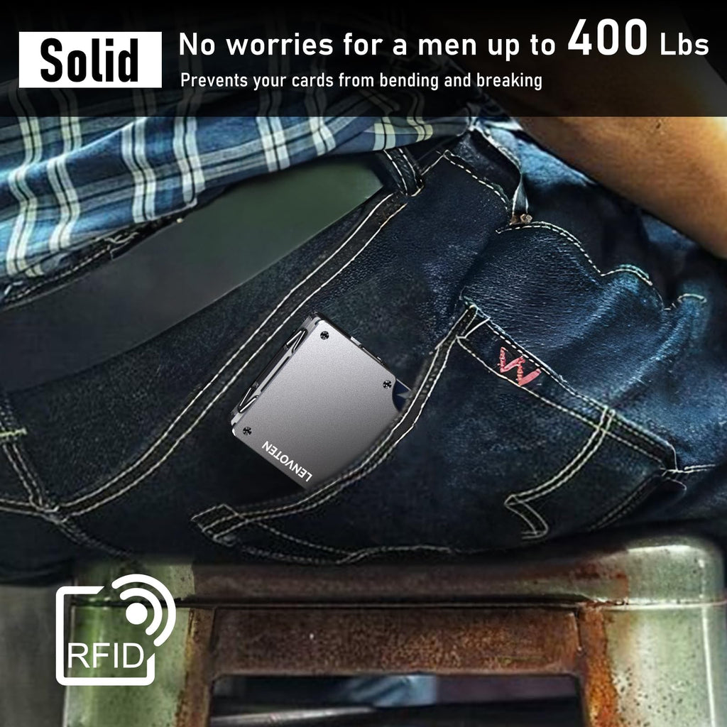 Upgraded Hinged Minimalist Wallet for Men