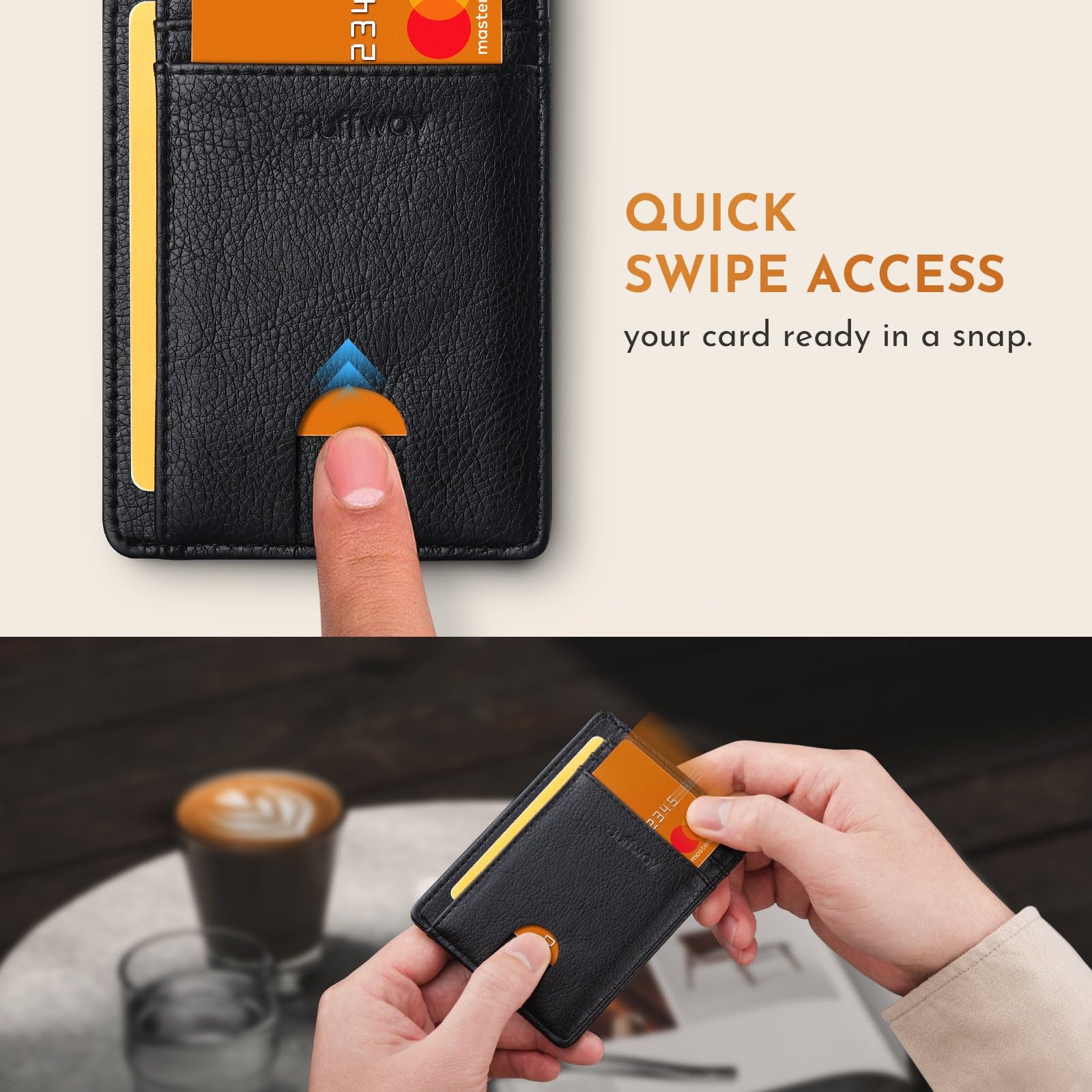 Buffway Slim Leather Wallet
