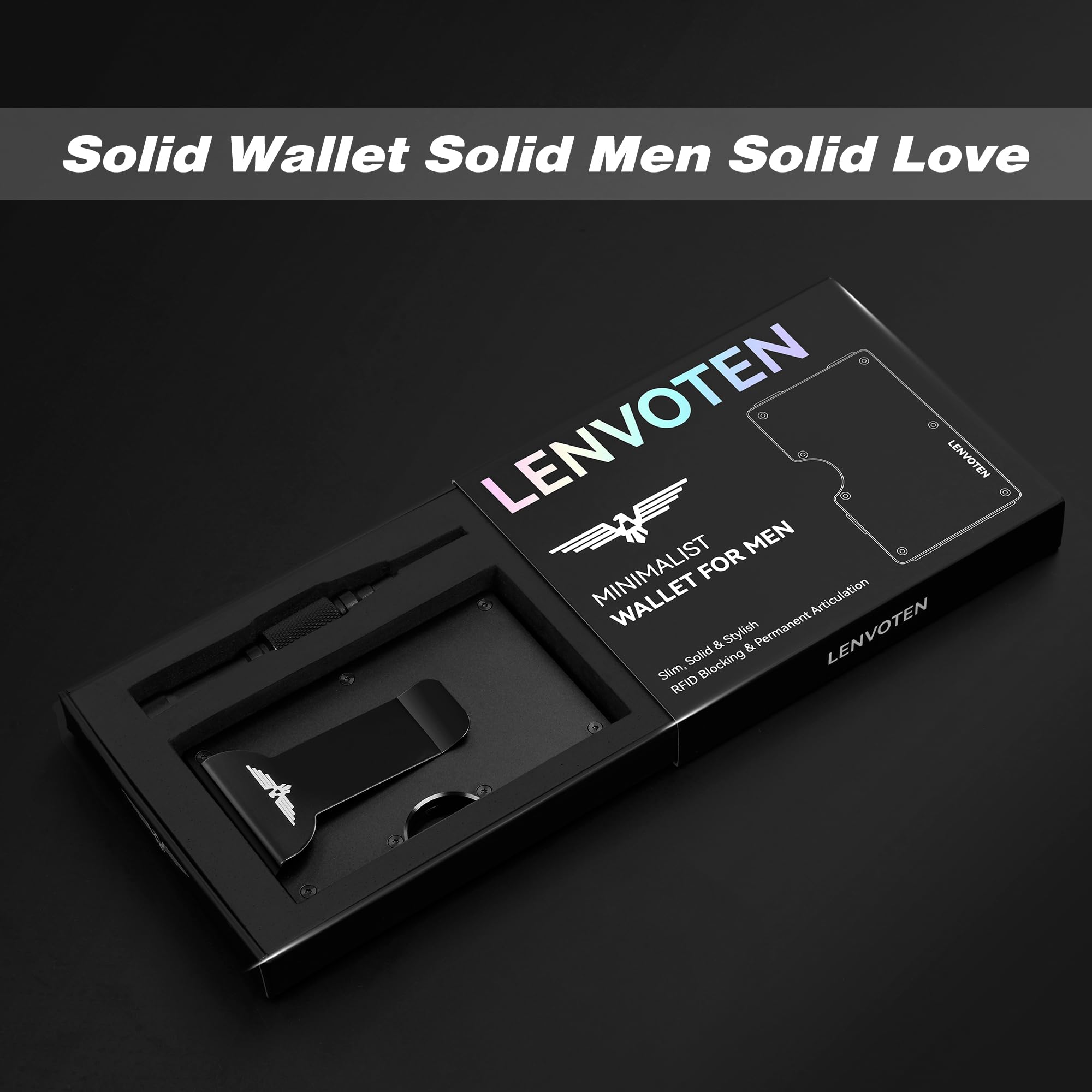 Upgraded Hinged Minimalist Wallet for Men