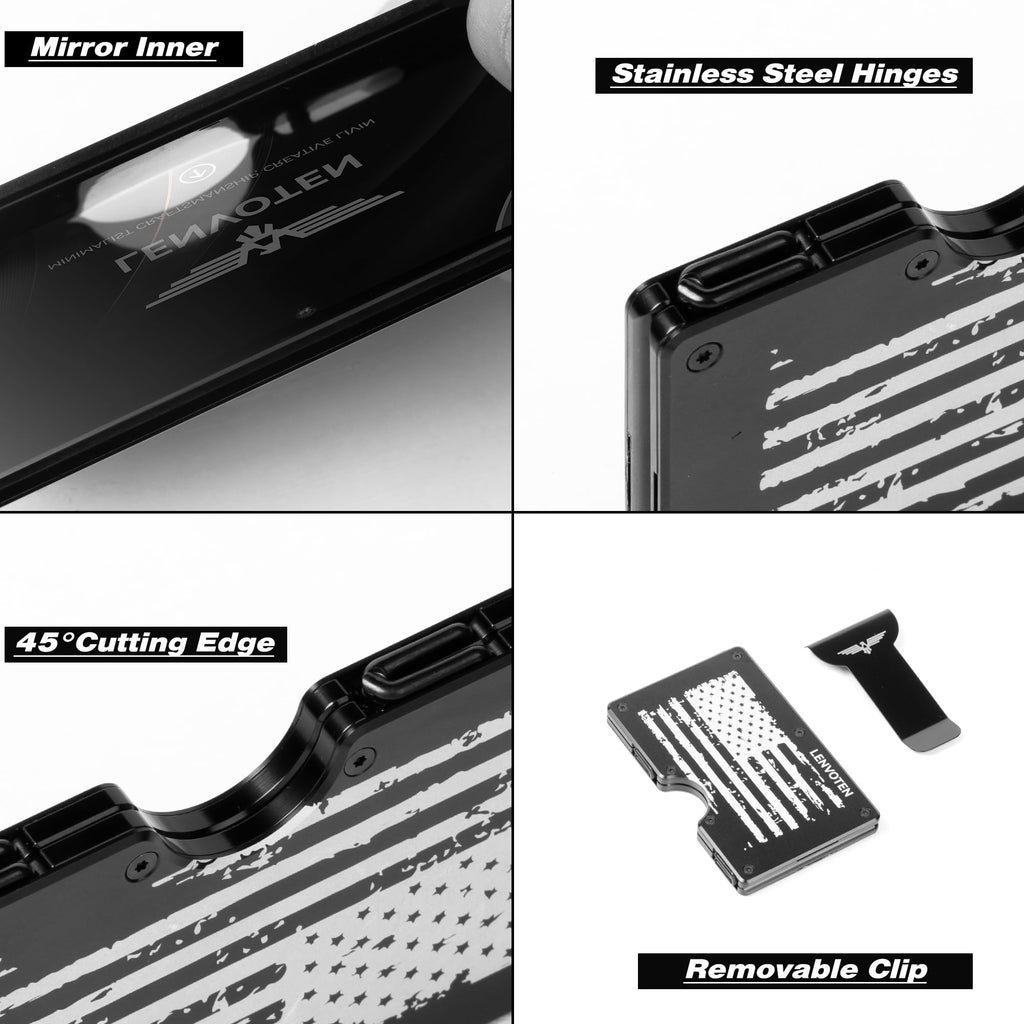 Upgraded Hinged Minimalist Wallet for Men