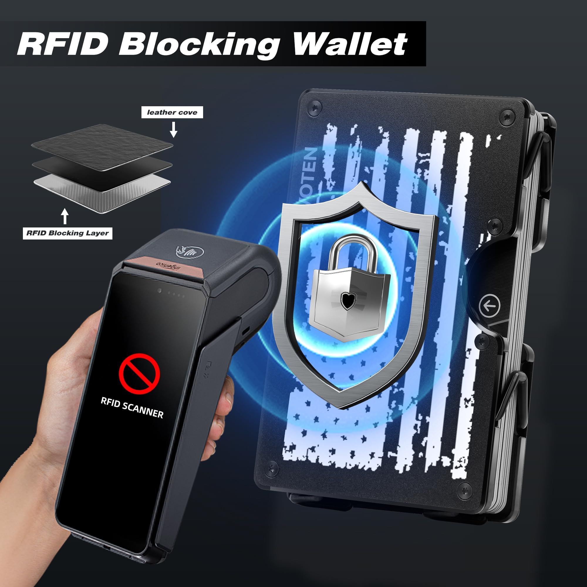 Upgraded Hinged Minimalist Wallet for Men