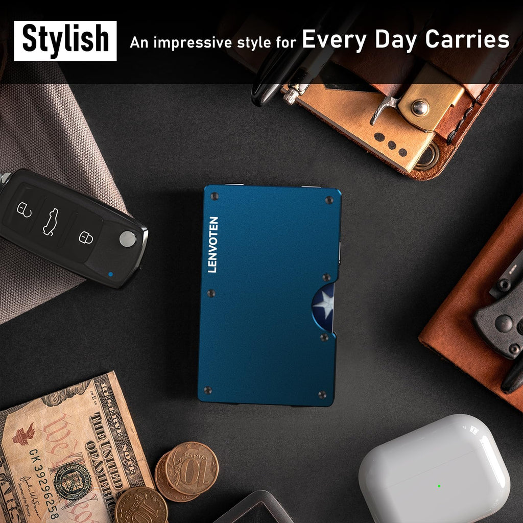 Upgraded Hinged Minimalist Wallet for Men