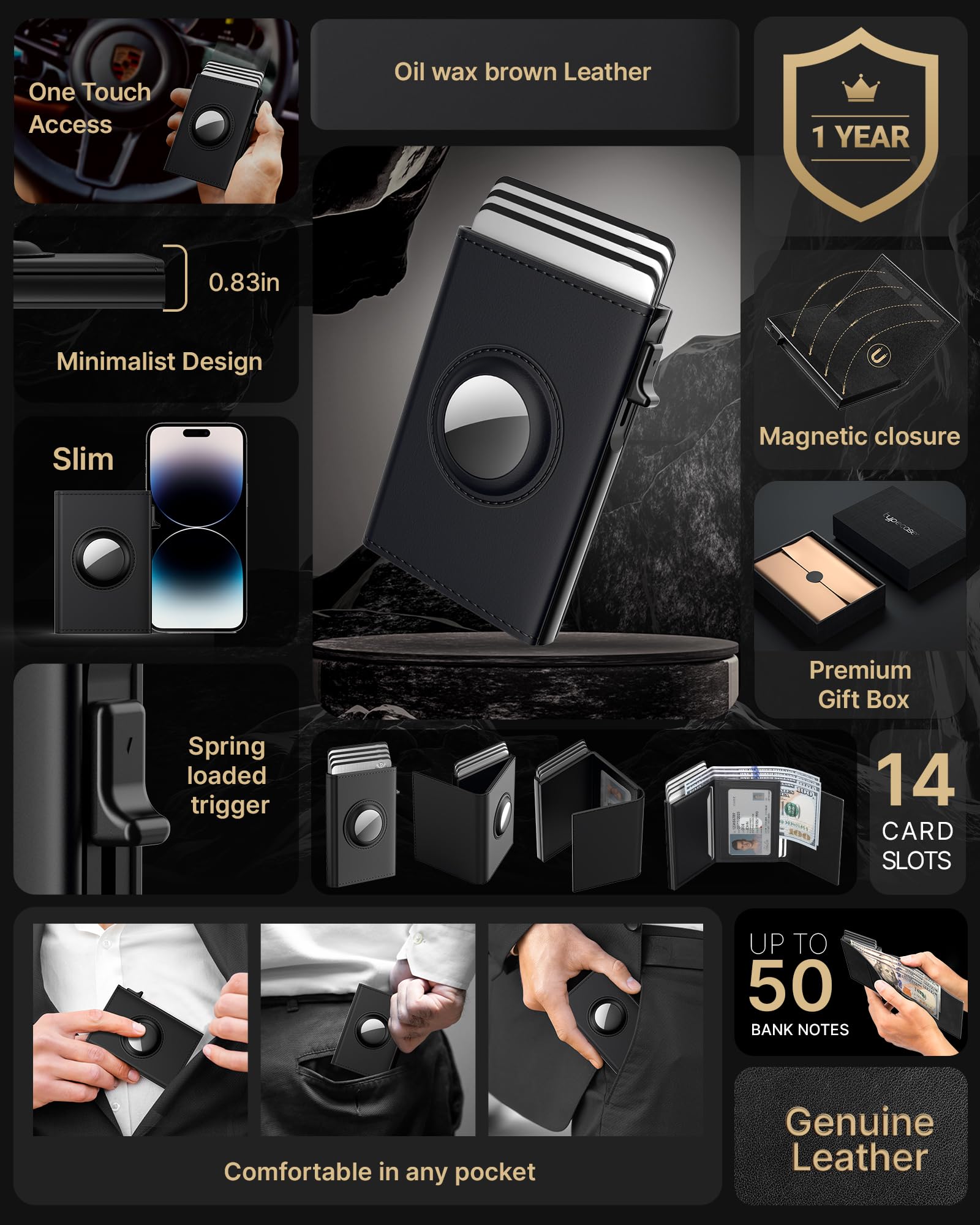 typecase AirTag Wallet for Men