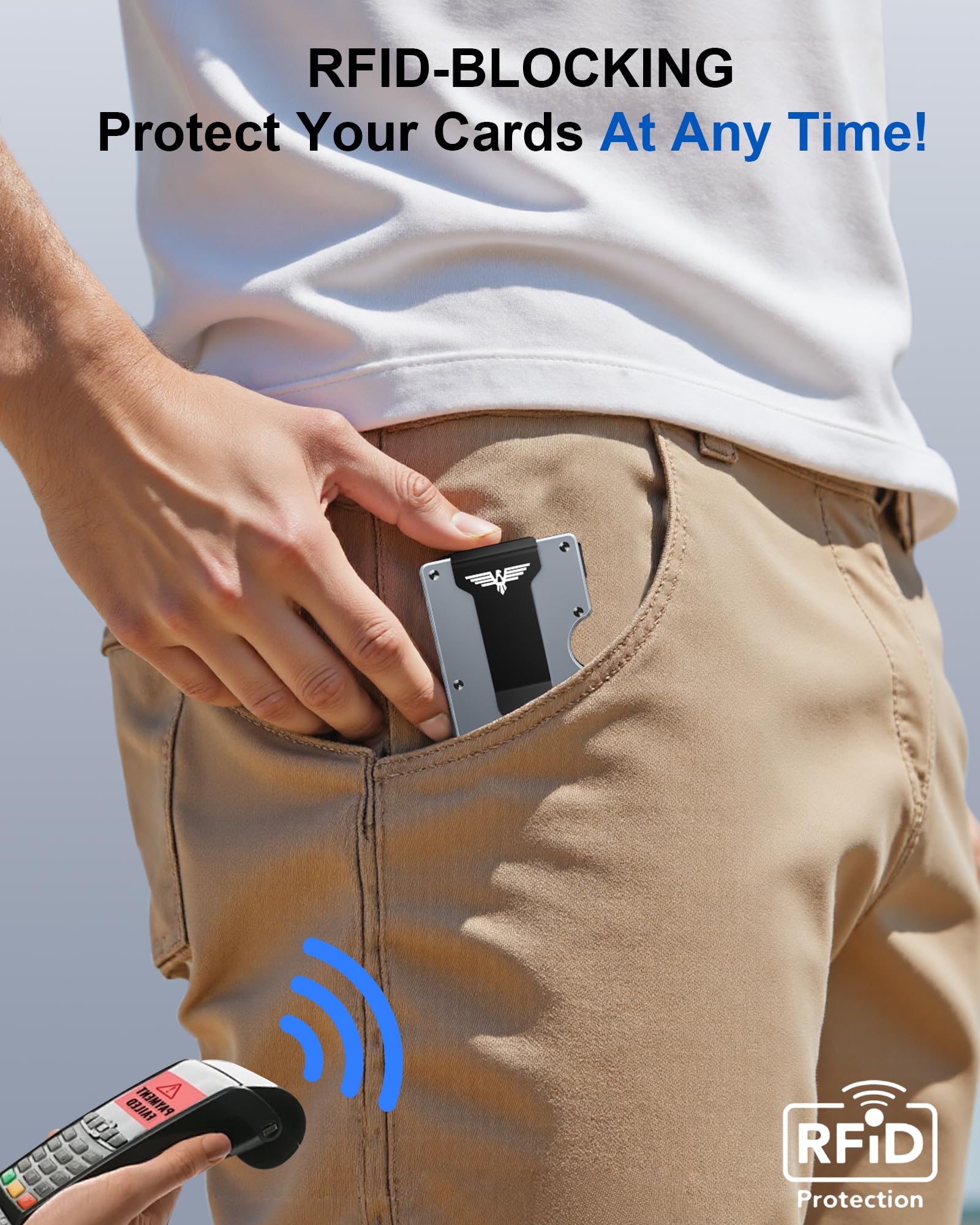 Upgraded Hinged Minimalist Wallet for Men