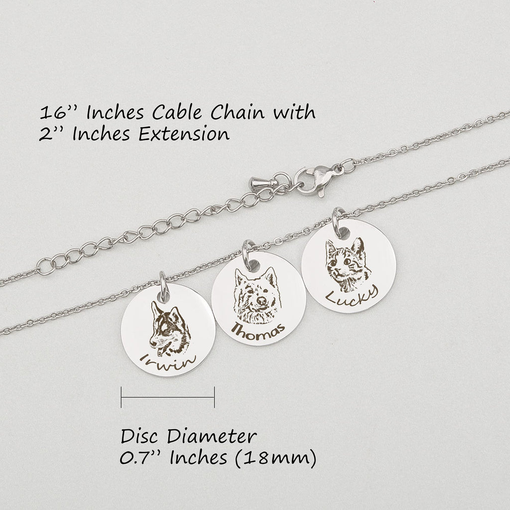 Anavia Personalized Pet Portrait Necklace