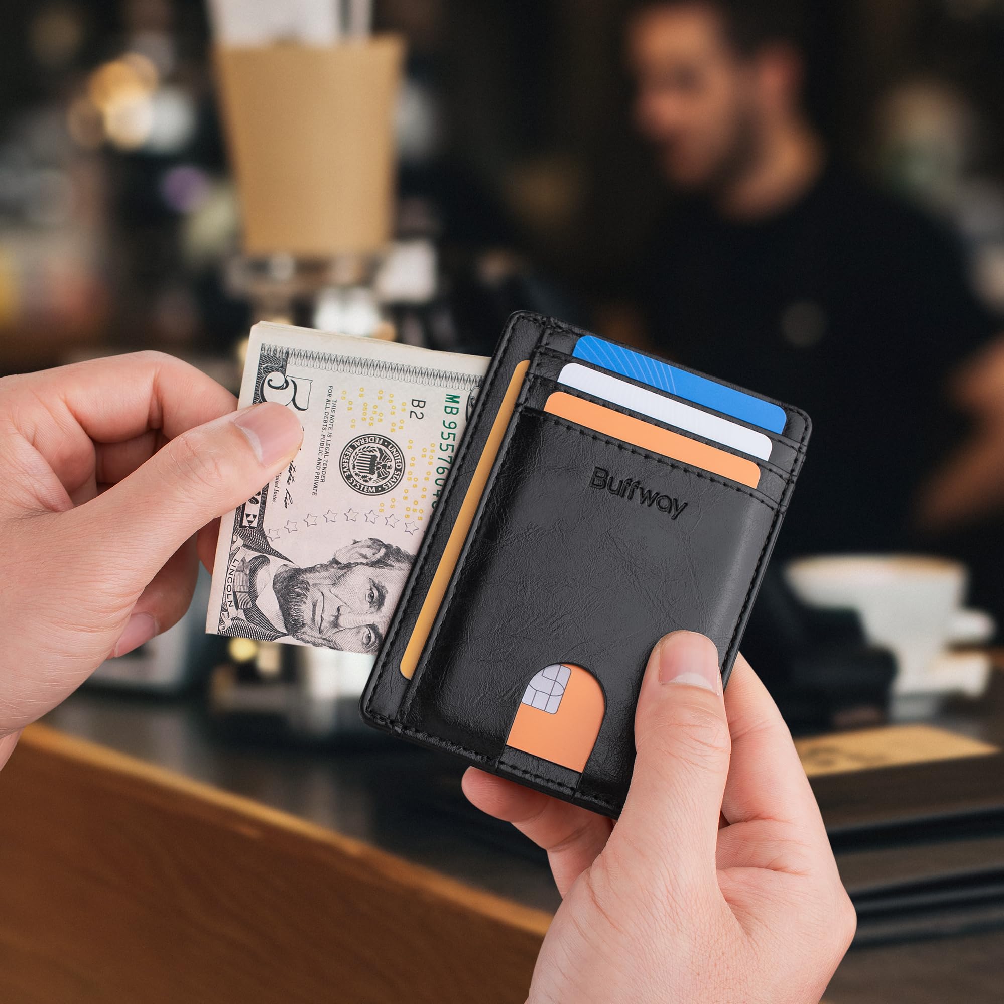 Buffway Slim Leather Wallet