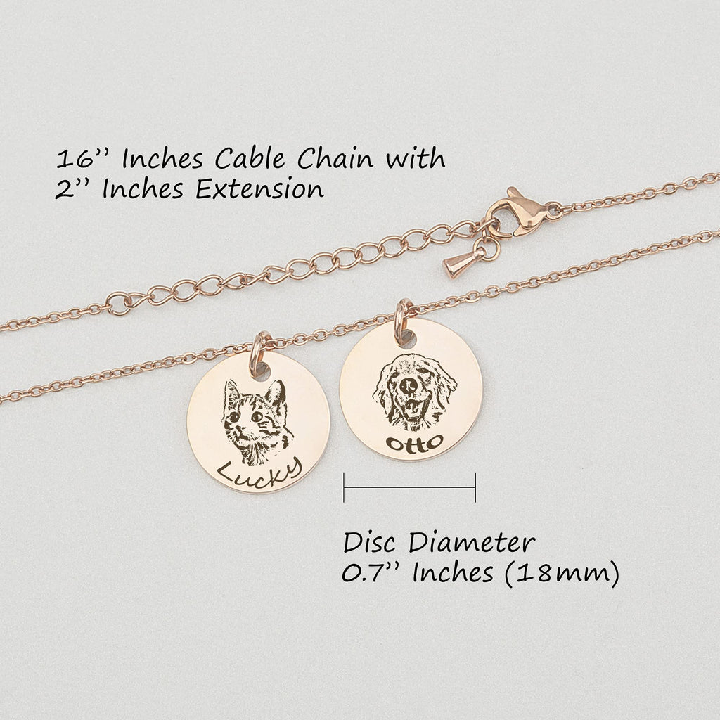 Anavia Personalized Pet Portrait Necklace