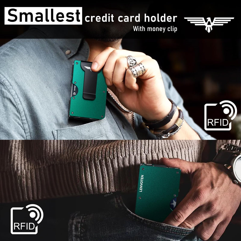 Upgraded Hinged Minimalist Wallet for Men