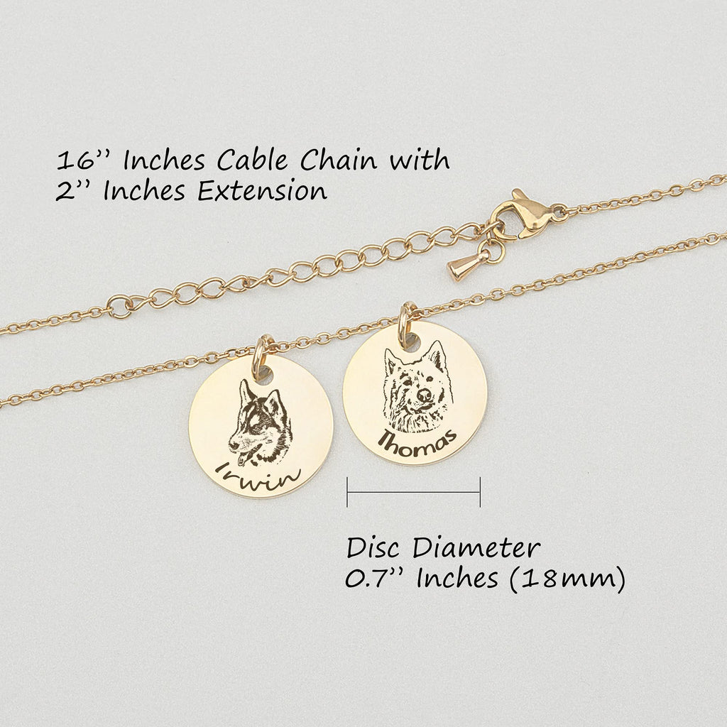 Anavia Personalized Pet Portrait Necklace