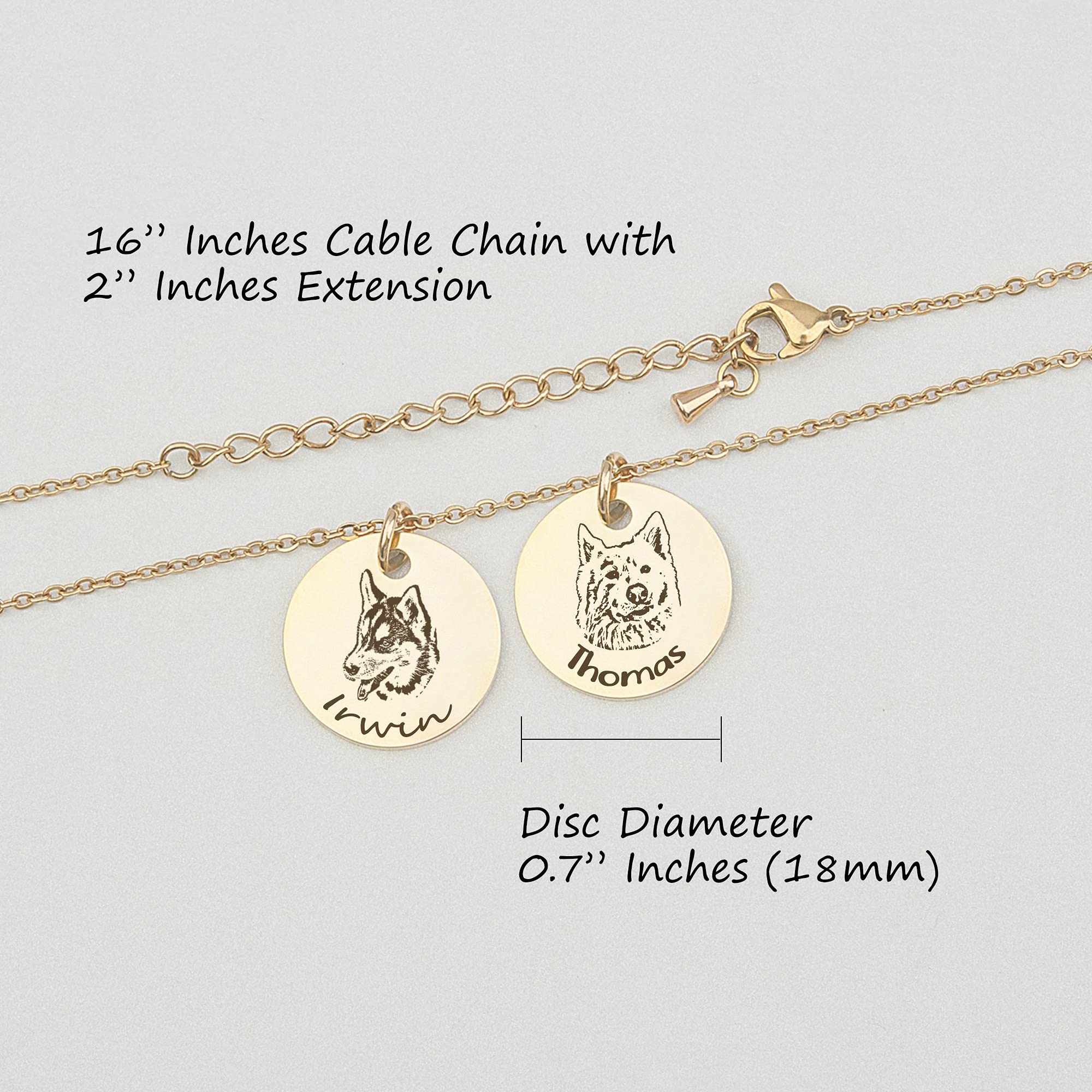 Anavia Personalized Pet Portrait Necklace