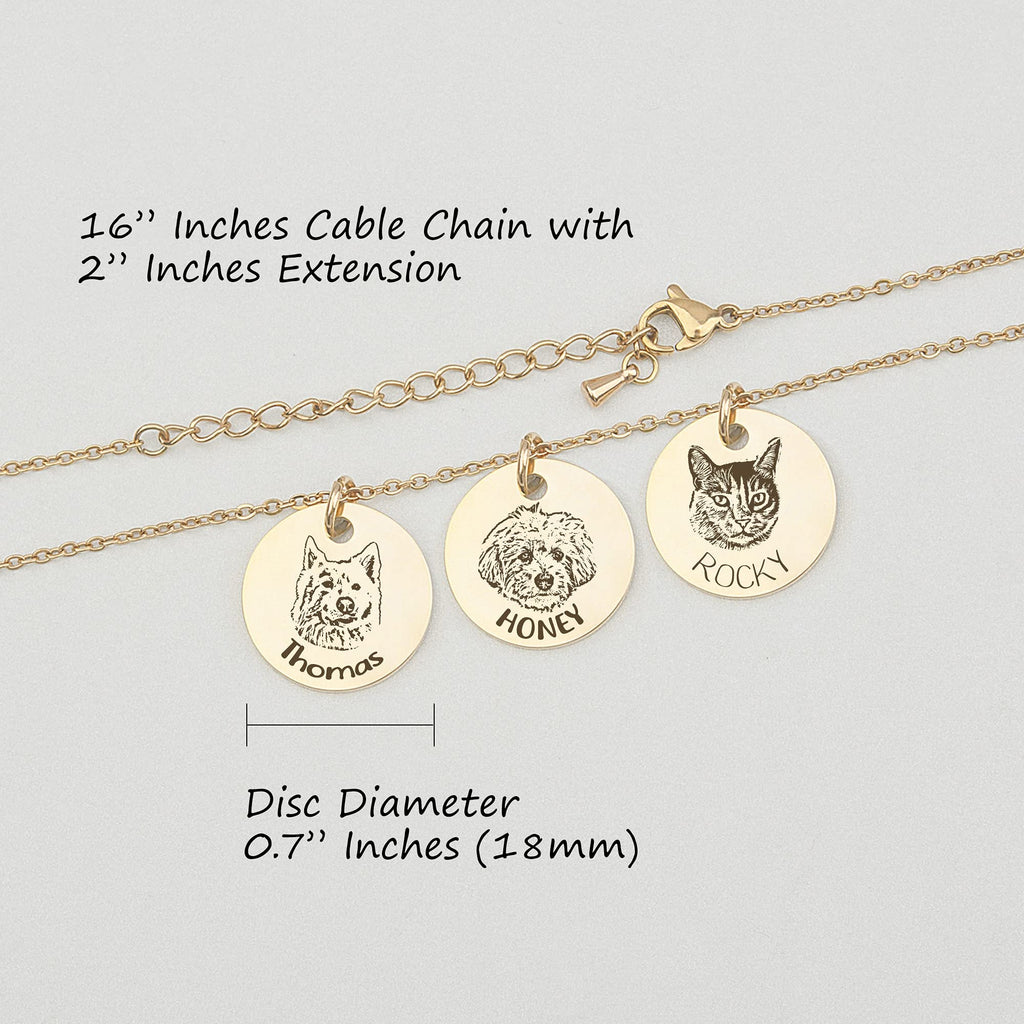 Anavia Personalized Pet Portrait Necklace