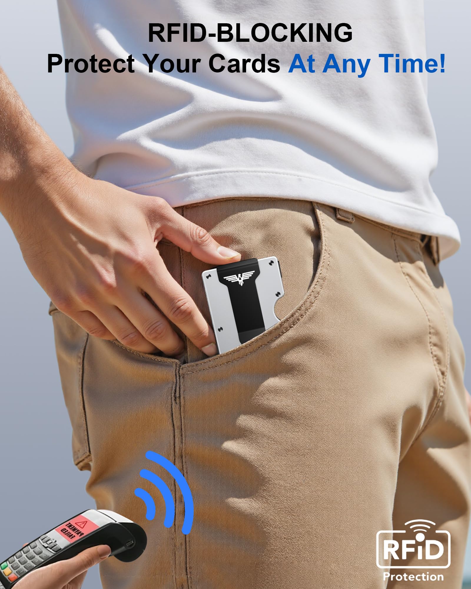 Upgraded Hinged Minimalist Wallet for Men