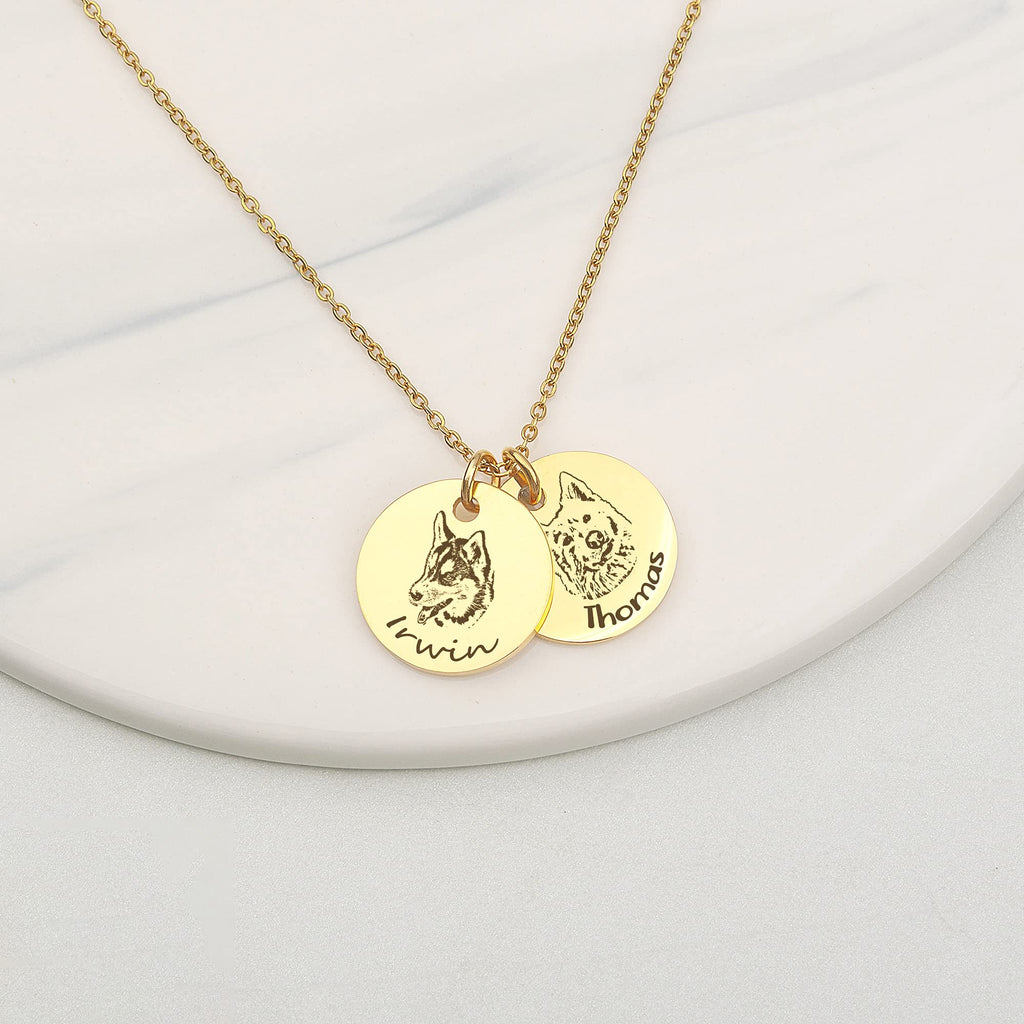 Anavia Personalized Pet Portrait Necklace