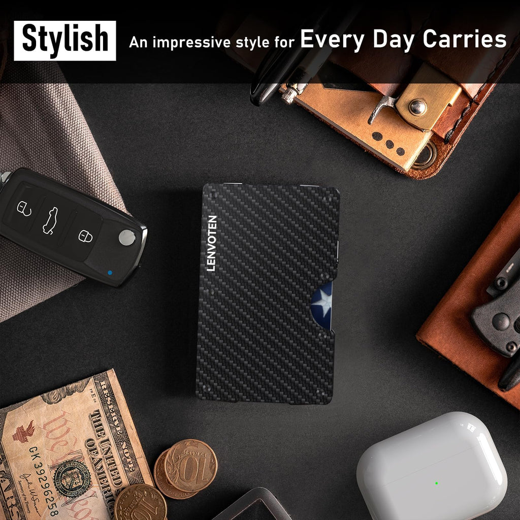 Upgraded Hinged Minimalist Wallet for Men