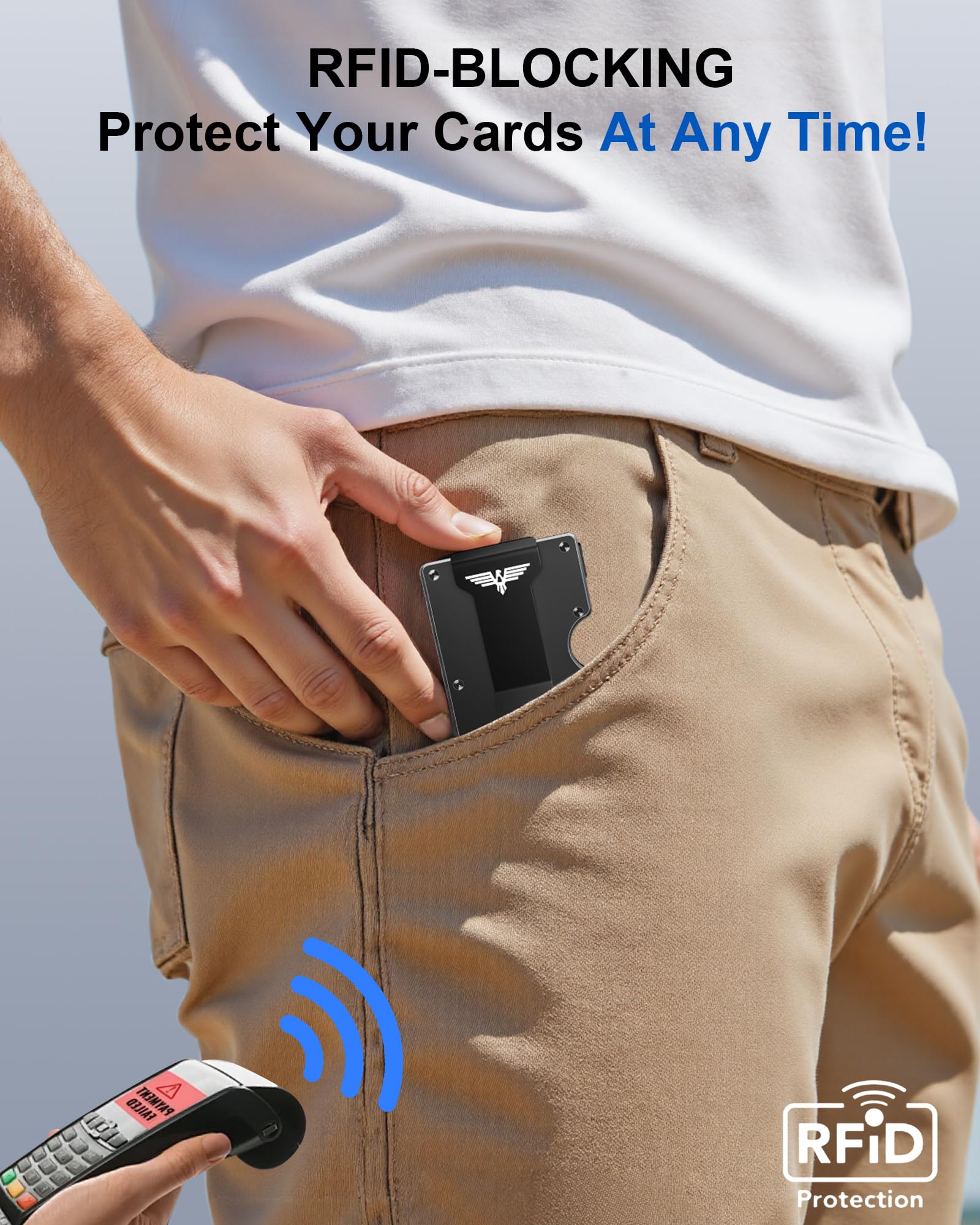 Upgraded Hinged Minimalist Wallet for Men