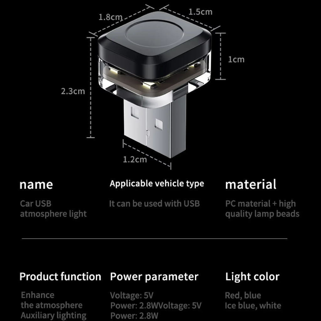 Car USB Led Light