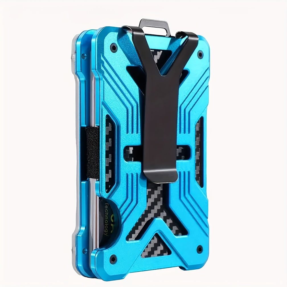 RFID Aluminum Money Clip Wallet – Ultra-Thin, Holds 15 Cards