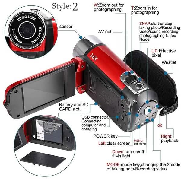 Digital Video Camera Camcorder Full HD