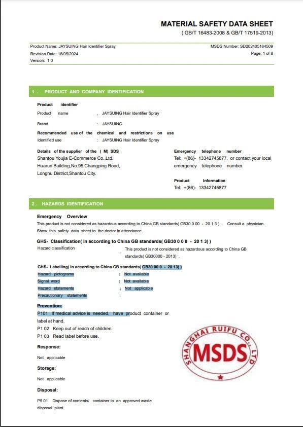 Hair Identifier Spray for Face Dermaplaning