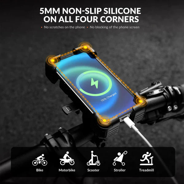 ROCKBROS Bike Phone Holder Mount Clamp 360 Rotatable Motorcycle Mount